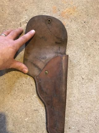 WWI GEORGE LAWRENCE FLAP HOLSTER Marked 14 and 30L 2