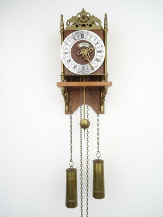 Warmink Wuba Dutch Lantern Wall Clock Antique Vintage (zaanse Hermle Era)