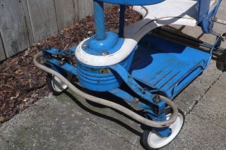 Vintage Taylor Tot Child metal Stroller With Handle Unique Deco Worn Look 7