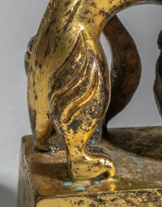 Chinese Antique/Vintage Gilt Bronze Seal 8