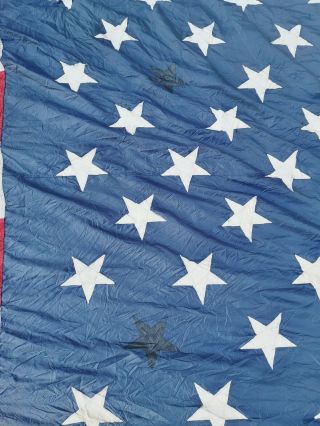 HUGE AMERICAN FLAG FROM PUBLIC BUILDING - VERY OLD & RARE - INFO WELCOME - RARE 8