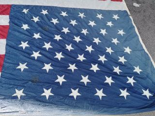 HUGE AMERICAN FLAG FROM PUBLIC BUILDING - VERY OLD & RARE - INFO WELCOME - RARE 9