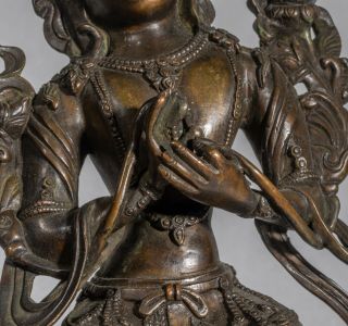 West Nepal/Back Tibetan Antique Bronze Buddha 7