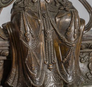 West Nepal/Back Tibetan Antique Bronze Buddha 8