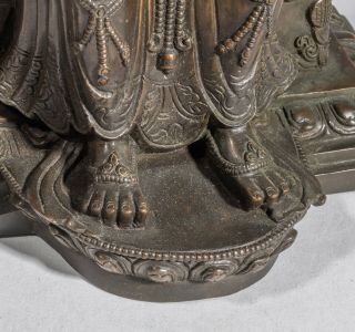 West Nepal/Back Tibetan Antique Bronze Buddha 9