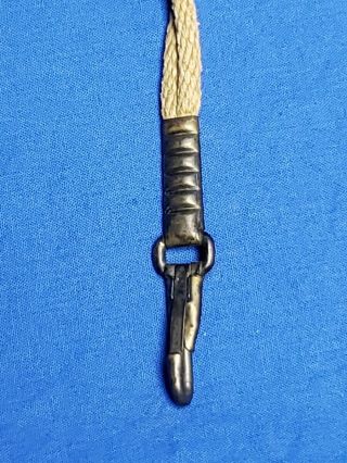 Vintage WWI WW1 US Army 1917 Dated 1911 Pistol Lanyard Marked 3