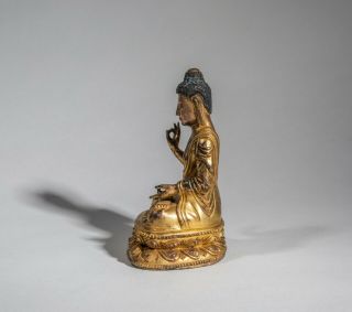 Chinese Antique Gilt Buddha,  Ching Dynasty 2