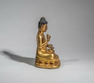 Chinese Antique Gilt Buddha,  Ching Dynasty 4