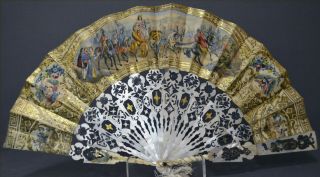 Highly Decorative 19th Century Pierced Mother Of Pearl French Fan