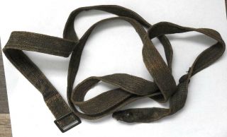 Wwii German Gas Mask Can Strap Dated And Maker Marked.