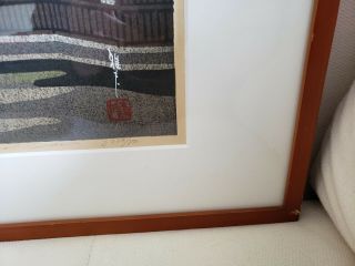 Japanese Woodblock print Masao Ido Framed Signed Numbered 3