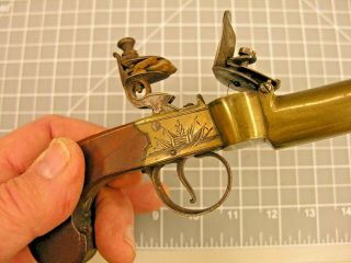 Early 19th c Flintlock Tinder - lighter English Military Armoral Engraving 9