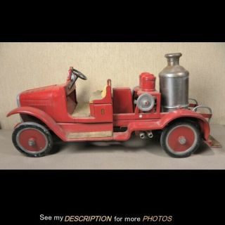 Antique 1920s Buddy L Steam Pumper Fire Truck 24 " L Estate Fresh Untouched
