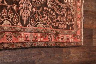 Antique Floral Black Runner 4x11 Lilian Hamedan Persian Oriental Rug 11 ' 1 x 3 ' 7 12