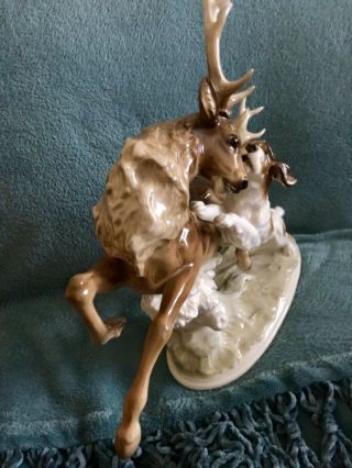 Hutschenreuther Selb figurine “Stag Hunt” 1955 - 1968.  signed by K.  Tutter 10