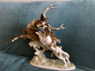 Hutschenreuther Selb figurine “Stag Hunt” 1955 - 1968.  signed by K.  Tutter 3
