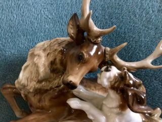 Hutschenreuther Selb figurine “Stag Hunt” 1955 - 1968.  signed by K.  Tutter 9