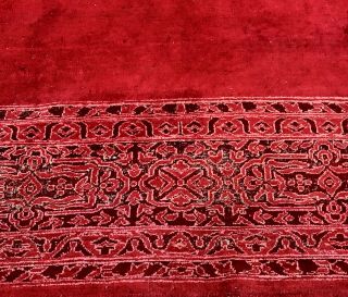 Auth: 19th C Antique Amritsar Agra Mughal RARE Masterpiece Royal Red 10x14 NR 6