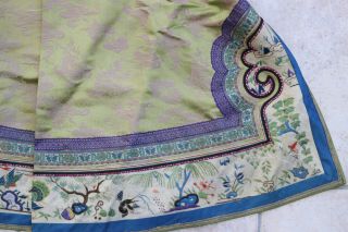 ANTIQUE RARE ROBE CHINESE SILK EMBROIDERY BUTTERFLIES - QING 19TH C. 6