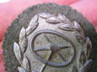 WWII German Silver Driver ' s Badge on Field Grey Wool Backing 4