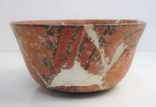 Pre - Columbian Maya Pottery Bowl,  Repaired 3