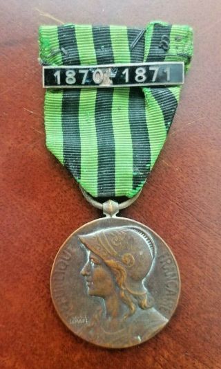 1870 - 1871 France Franco Prussian War Commemorative Military Medal By Lemaire.