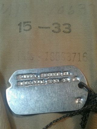 KOREAN WAR ERA AIR FORCE NAMED SHIRT WITH DOG TAGS NEAT ITEMS STERLING CHAIN 5