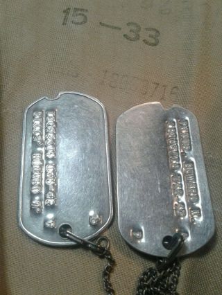 KOREAN WAR ERA AIR FORCE NAMED SHIRT WITH DOG TAGS NEAT ITEMS STERLING CHAIN 9