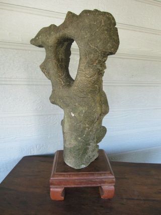 Antique 16 inch Chinese carved hard stone Statue of a Scholar Scholar $1.  00 NR 3