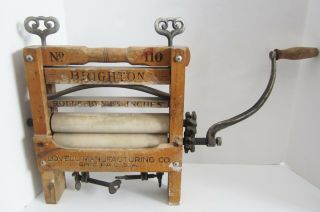 Antique Lovell Manufacturing Co Brighton 110 Hand Crank Clothes Wringer Dryer