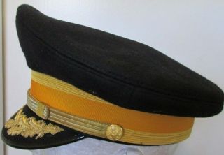 Cavalry Officer ' s Field Grade Dress Blue Visor Hat 3