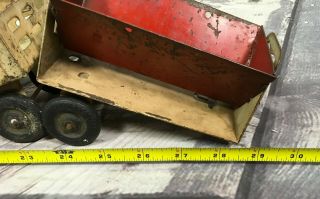 Antique Vintage Toy 1940 ' s Girard steel Truck with Four Trailers 12