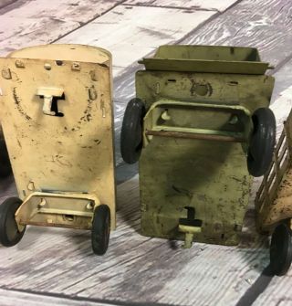 Antique Vintage Toy 1940 ' s Girard steel Truck with Four Trailers 5