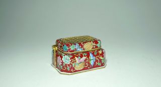 A Chinese Canton Enamel Hand Warmer and Cover 6
