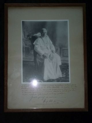Saint Pope Pius X Signed Benediction - Personally Papal Blessing - Vatican Relic