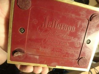 vintage JEFFERSON golden hour mystery clock 580 - 101 2
