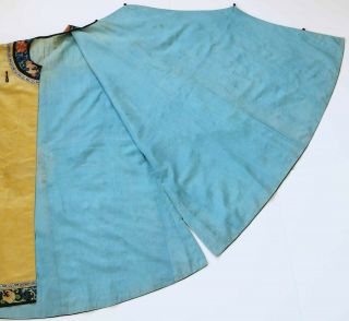 Chinese Damask Silk & Needle - Worked Informal Women ' s ROBE / Late 19th Century 12