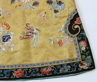 Chinese Damask Silk & Needle - Worked Informal Women ' s ROBE / Late 19th Century 5