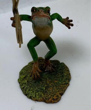 BERGMAN VIENNA BRONZE FROG with BALLOONS - Cold painted 5