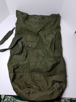Military Green Duffel Bag Od - 7 W/stap Type 1 Us Hughes De Santa Fe