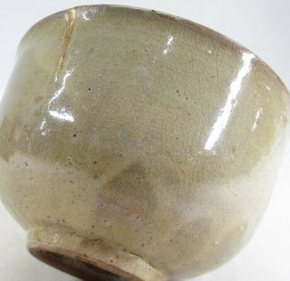 F976: REAL old Japanese pottery ware bowl called KIHARA - KARATSU over 300 years. 5