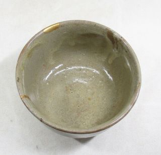 F976: REAL old Japanese pottery ware bowl called KIHARA - KARATSU over 300 years. 6