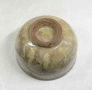 F976: REAL old Japanese pottery ware bowl called KIHARA - KARATSU over 300 years. 7