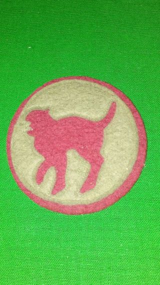 World War I Wwi Us Army 81st " Wild Cat " Division Artillery Patch Aef Wool