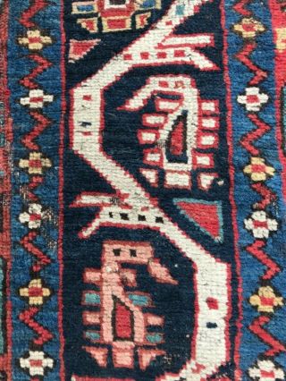 Antique Caucasian Kazak Rug 3’ X 5’ 6” 19th C.