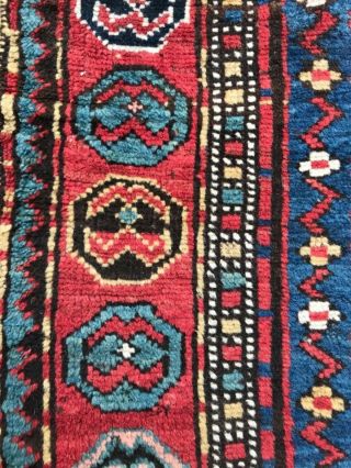 ANTIQUE CAUCASIAN KAZAK RUG 3’ X 5’ 6” 19th C. 4