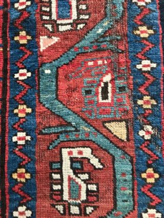 ANTIQUE CAUCASIAN KAZAK RUG 3’ X 5’ 6” 19th C. 5