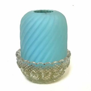 S Clarke Antique Art Glass Fairy Lamps 6