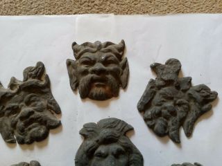 Unusual Arthicectural Solid Metal Gothic style Mysterious Faces 2