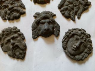 Unusual Arthicectural Solid Metal Gothic style Mysterious Faces 3